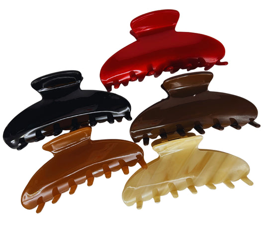 Organic Cellulose Acetate Hair Claw Collection