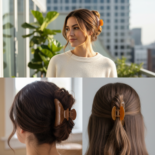 Organic Cellulose Acetate Hair Claw Collection