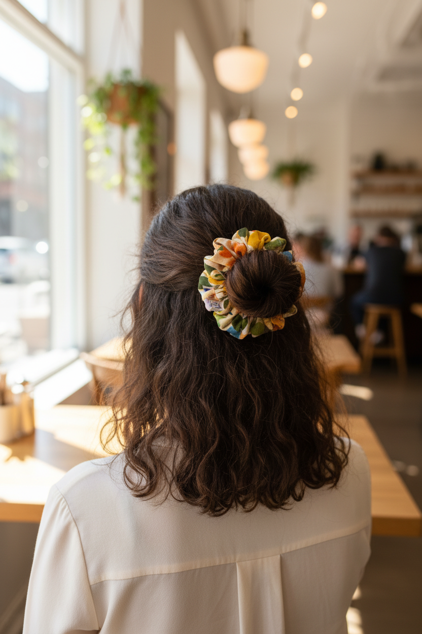 Mandy Florals - café messy bun lifestyle