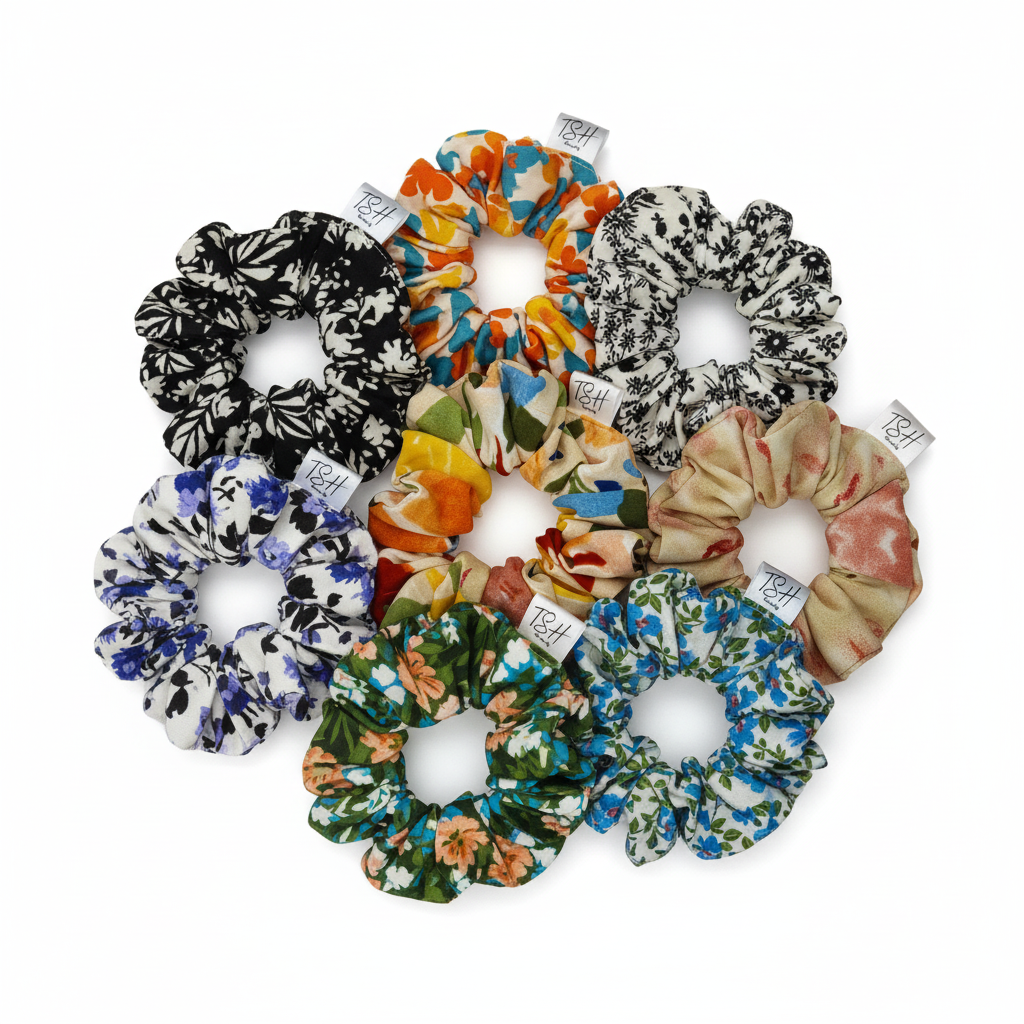 Mandy Florals Scrunchies - hero image